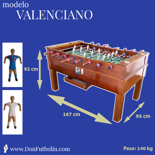 Futbolín Profesional de bar Modelo Valenciano
